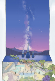 フェスタリア ビジュソフィア ギンザ　シーズナル柱巻ディスプレイ１